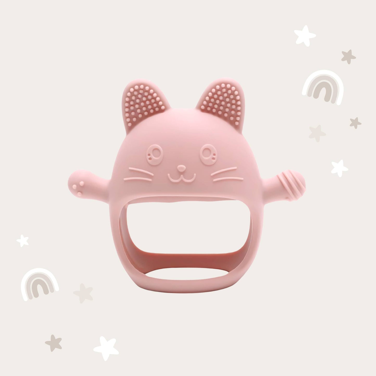 Cat Teething Mitt: Dusty Pink