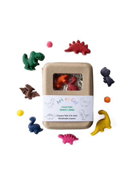 Handmade Crayons - DINO THEME - Crayons faits à la main