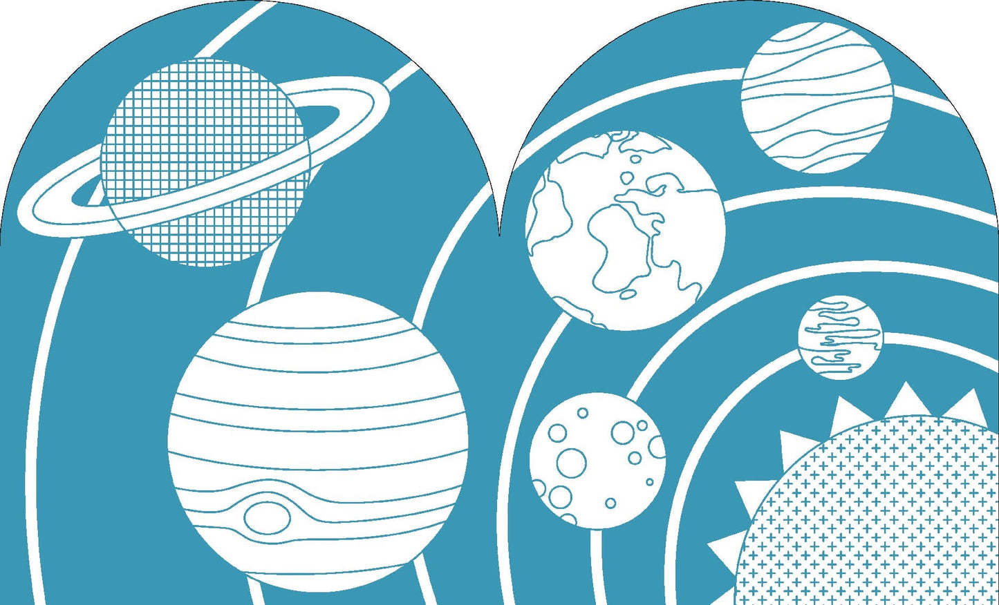 Coloring Book with Stickers Outer Space