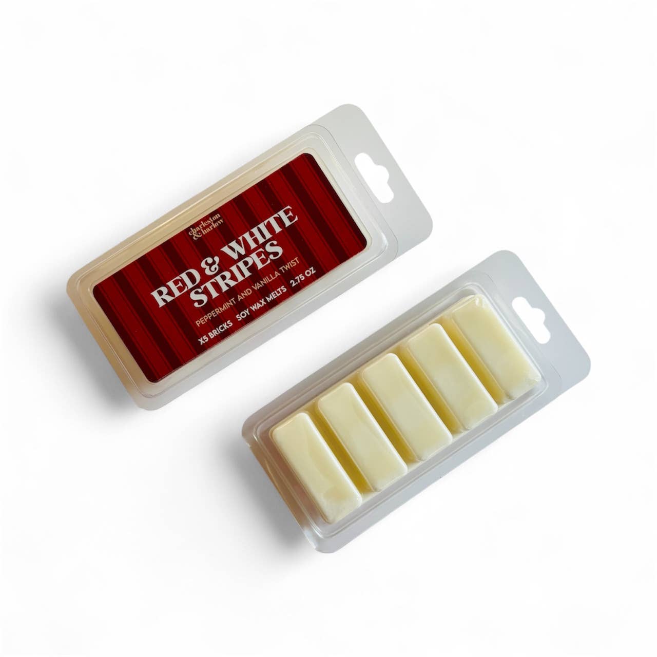 HOLIDAY Red & White Stripes Wax Melts - Peppermint Vanilla