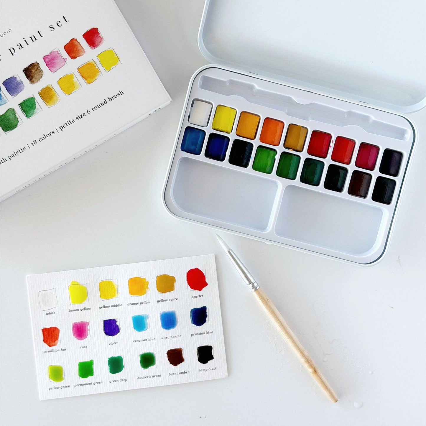Watercolour Paint Set- 18 Colours with brush
