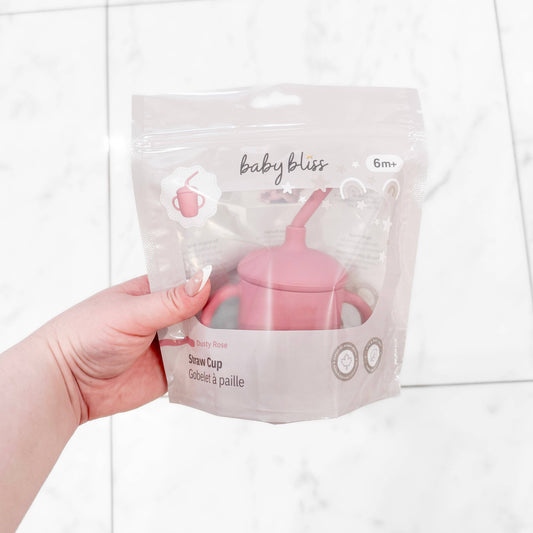 Sippy Cup with Straw: Dusty Rose