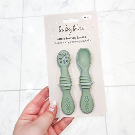 Infant Training Spoons: Sage