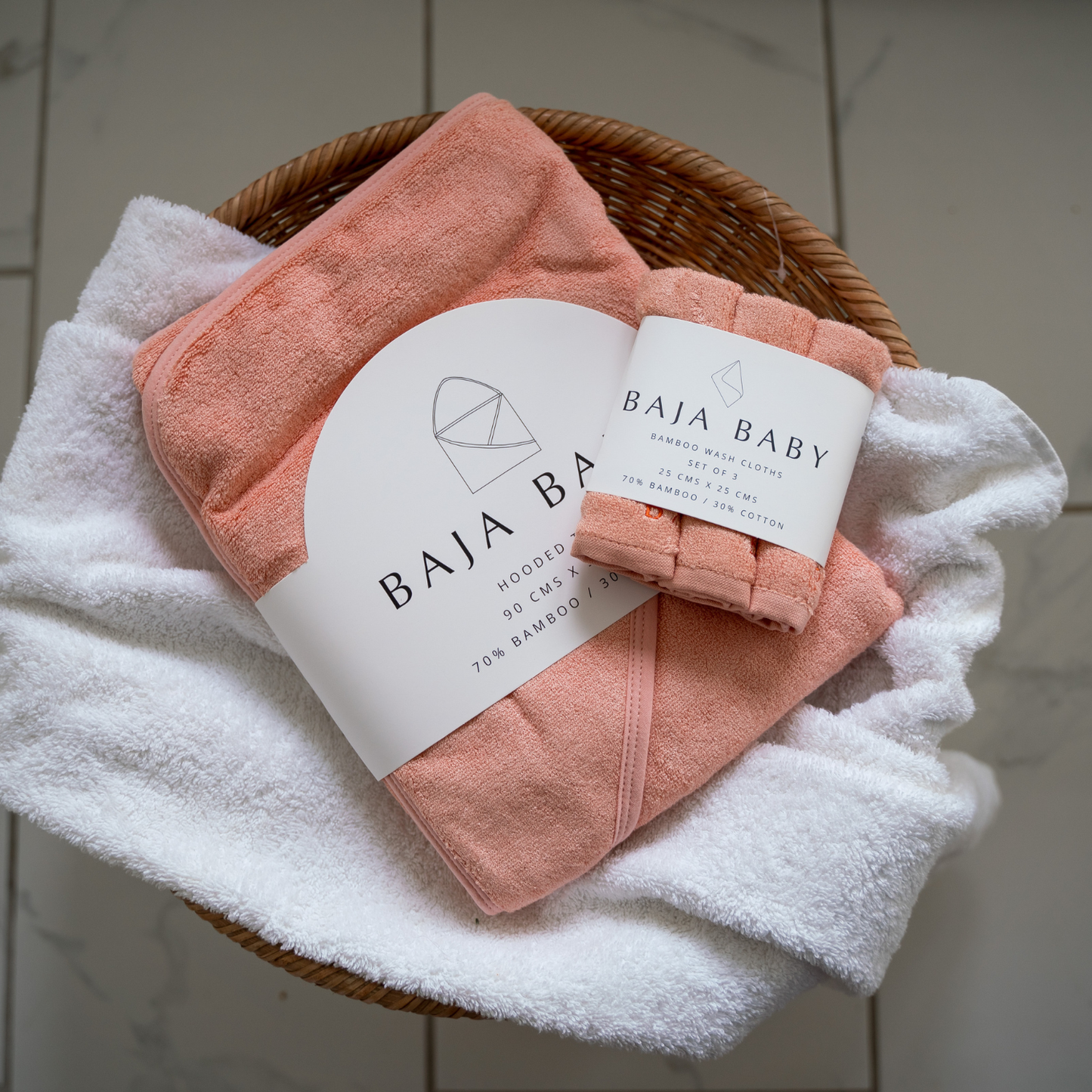 Bamboo/Cotton Hooded Towels: True Blue