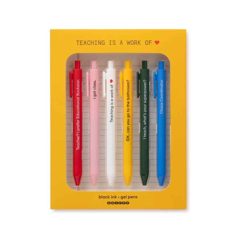 Teaching is a Work of Heart Gel Pen Set