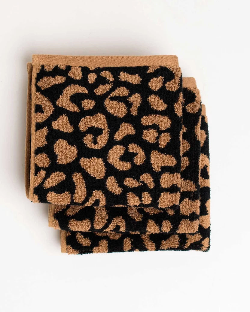 Leopard Face Towels - set of 3