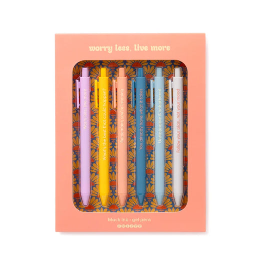 Worry Less Live More Gel Pen Set