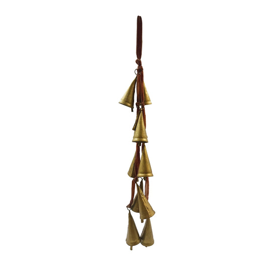 Velvet Ribbon Door Hanger with Cone Shaped Bells