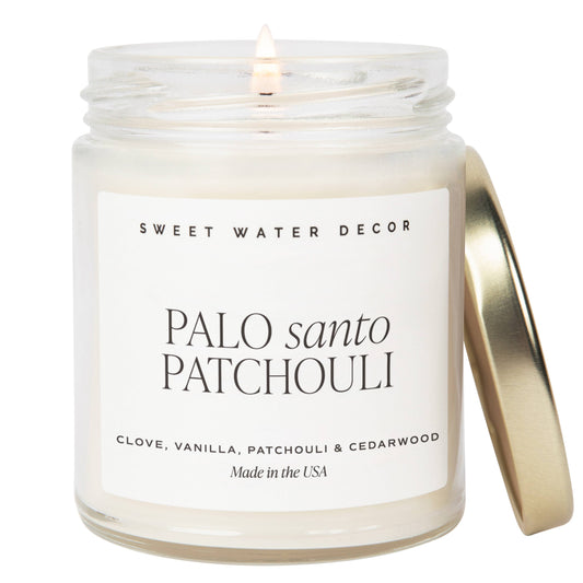Palo Santo Patchouli 9 oz Soy Candle - Home Decor & Gifts