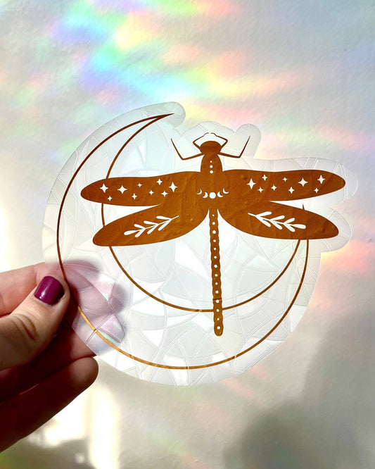 Dragonfly and Crescent moon Suncatcher