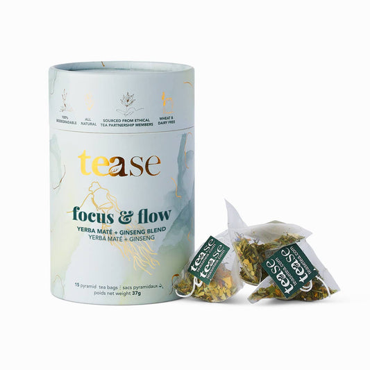 Focus & Flow Adaptogen Ginseng + Ginkgo Superfood Tea Blend